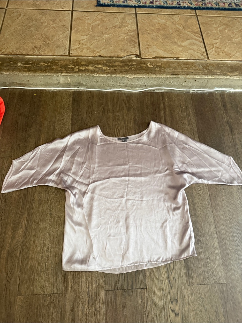 Vince Soft Blush Boatneck Dolman Top